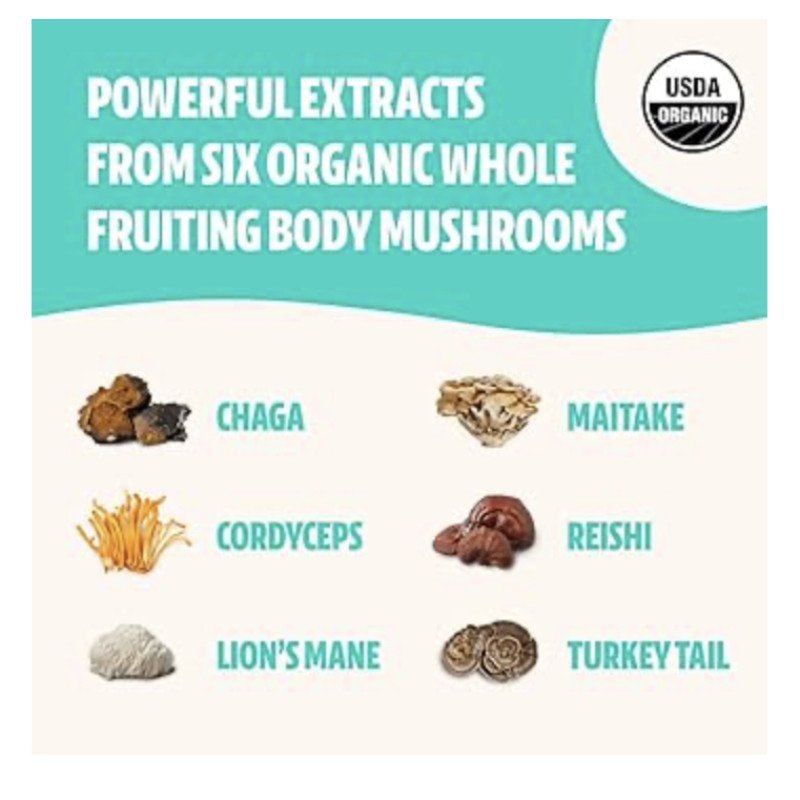 FreshCap Ultimate Mushroom Complex Powder - Lions Mane, Reishi, Cordyceps, Chaga, Turkey Tail, Maitake Supplements