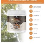 SACRED 7 Mushroom Extract Powder - USDA Organic - Lion's Mane, Reishi, Cordyceps, Maitake, Shiitake, Turkey Tail, Chaga - 8 Oz - Supplement